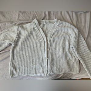 Wilfred Aritzia white/beige cardigan sweater size small